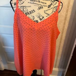 Size 1 torrid polka dots cami orange